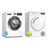 Bosch WAX32M40SG Front Load Washing Machine (10KG) + WTN84201MY Condenser Tumble Dryer (8KG)